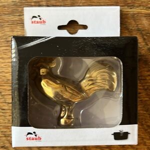 Retired Staub Brass Chicken/Rooster Knob